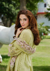 Elegant dress PISTACIA in Apple Green color.